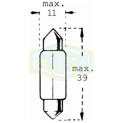 ΛΑΜΠΑ ΣΩΛ/ΤΗ 12V 10W 11*39 