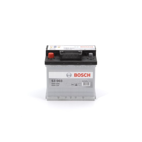 BOSCH ΜΠΑΤΑΡΙΑ S3 GREY LINE (45Ah/400A) ΑΡΙΣΤ. 207x175x190 BOSCH ΜΠΑΤΑΡΙΑ S3 GREY LINE (45Ah/400A) ΑΡΙΣΤ. 207x175x190