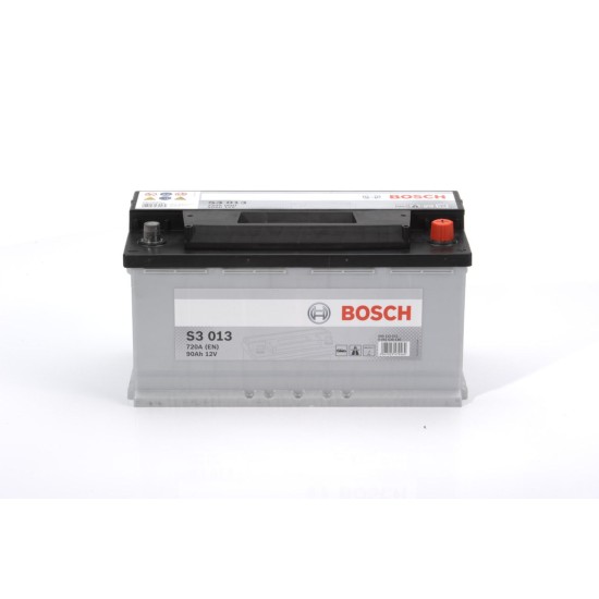 BOSCH ΜΠΑΤΑΡΙΑ S3 GREY LINE (90Ah/720A) ΔΕΞ. 353x175x190 BOSCH ΜΠΑΤΑΡΙΑ S3 GREY LINE (90Ah/720A) ΔΕΞ. 353x175x190