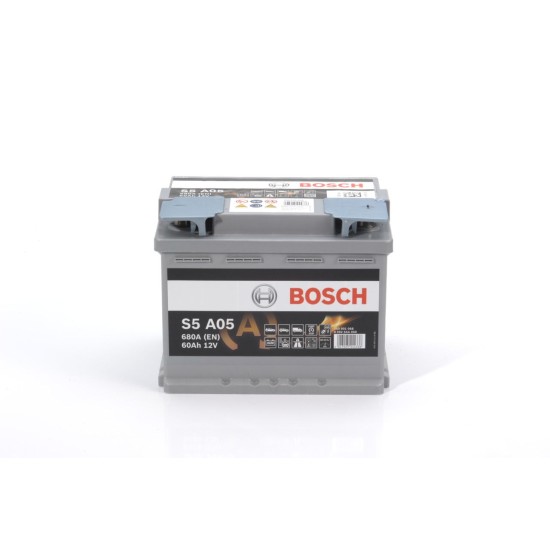 BOSCH ΜΠΑΤΑΡΙΑ S5 AGM START-STOP BLACK LINE (60Ah/680A) ΔΕΞ. 242x175x190 BOSCH ΜΠΑΤΑΡΙΑ S5 AGM START-STOP BLACK LINE (60Ah/680A) ΔΕΞ. 242x175x190