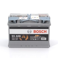 BOSCH ΜΠΑΤΑΡΙΑ S5 AGM START-STOP BLACK LINE (70Ah/760A) ΔΕΞ. 278x175x190 BOSCH ΜΠΑΤΑΡΙΑ S5 AGM START-STOP BLACK LINE (70Ah/760A) ΔΕΞ. 278x175x190