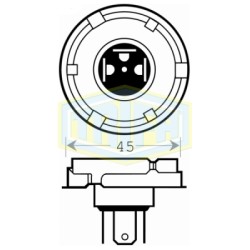 ΛΑΜΠΑ Η4 P45 12V 060/55W TRIFA