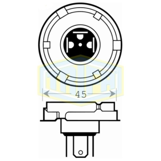ΛΑΜΠΑ Η4 P45 12V 060/55W TRIFA
