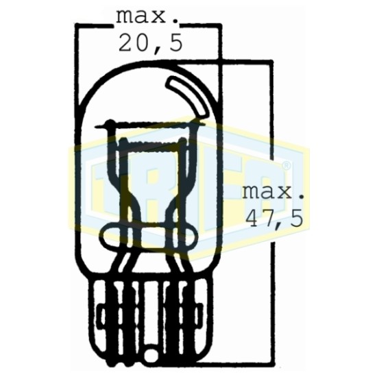 ΛΑΜΠΑ ΚΑΡΥΔΙ Χ.Κ. 12V W21/5W 