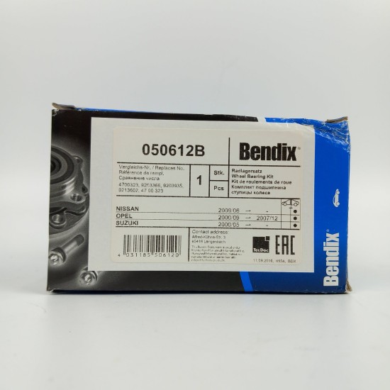 ΣΕΤ ΡΟΥΛΕΜΑΝ ΤΡΟΧΟΥ BENDIX 050612B - NISSAN PIXO, OPEL AGILA A, SUZUKI ALTO, IGNIS, WAGON R ΣΕΤ ΡΟΥΛΕΜΑΝ ΤΡΟΧΟΥ BENDIX 050612B - NISSAN PIXO, OPEL AGILA A, SUZUKI ALTO, IGNIS, WAGON R