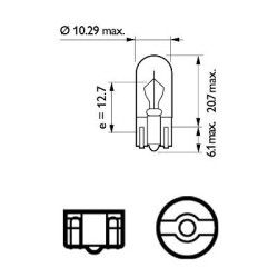 PHILIPS 12256CP ΛΑΜΠΑ W3W (12V)