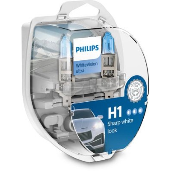 PHILIPS 12258WVUSM ΣΕΤ H1 WHITE VISION ULTRA