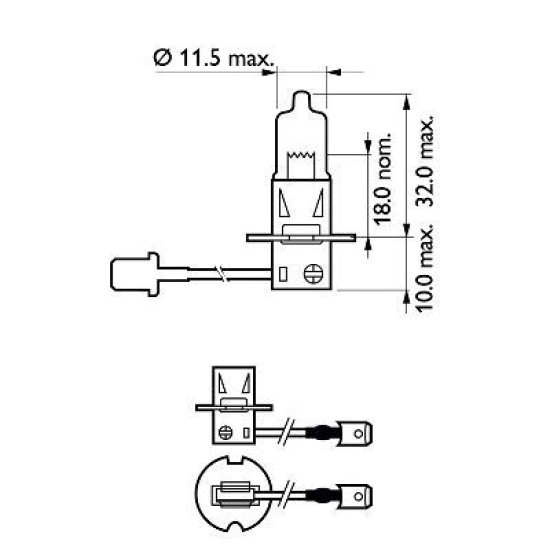 PHILIPS 12336PRC1 H3 VISION 12 V 55W PHILIPS 12336PRC1 H3 VISION 12 V 55W