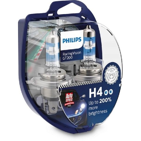 PHILIPS 12342RGTS2 ΣΕΤ H4 RACING VISION GT200 PHILIPS 12342RGTS2 ΣΕΤ H4 RACING VISION GT200