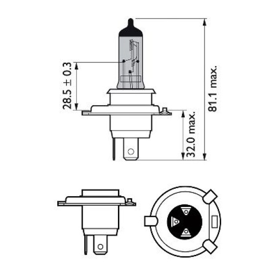 PHILIPS 12342WVUSM ΣΕΤ H4 White Vis Ultra (2ΧΗ4) PHILIPS 12342WVUSM ΣΕΤ H4 White Vis Ultra (2ΧΗ4)
