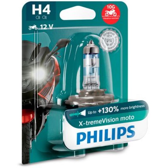 PHILIPS 12342XVBW H4 MOTO X-TREME VISION +130% PHILIPS 12342XVBW H4 MOTO X-TREME VISION +130%