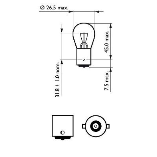 PHILIPS 12498CP P21W PREMIUM 12V-21W