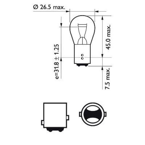 PHILIPS 12499CP P21/5W PREMIUM 12V-21/5W
