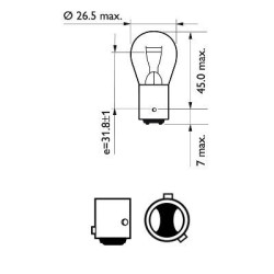 PHILIPS 12594CP ΛΑΜΠΑ P21/4W (5X10)