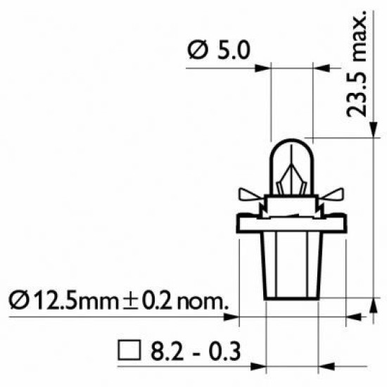 PHILIPS 12598B2 ΛΥΧΝΙΑ ΒΑΧ8,5D/2 PHILIPS 12598B2 ΛΥΧΝΙΑ ΒΑΧ8,5D/2