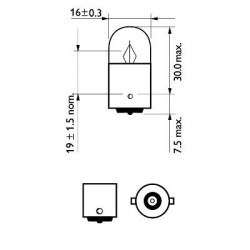 PHILIPS 12821CP ΦΟΥΝΤΟΥΚΙ R5W 12V