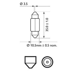 PHILIPS 12844CP 12V-5W