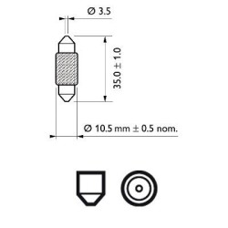 PHILIPS 12854CP 12V-10W