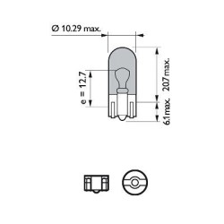 PHILIPS 12961WVUB2 W5W White Vision Ultra (2τεμ)