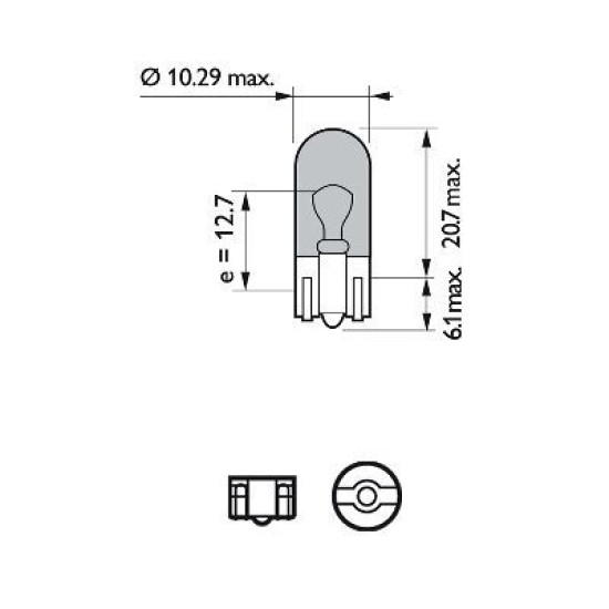 PHILIPS 12961WVUB2 W5W White Vision Ultra (2τεμ)