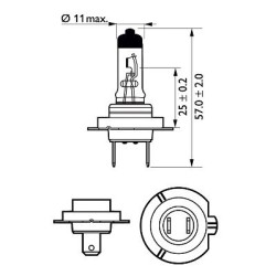 PHILIPS 12972PRC1 H7 VISION+30% 12V-55W