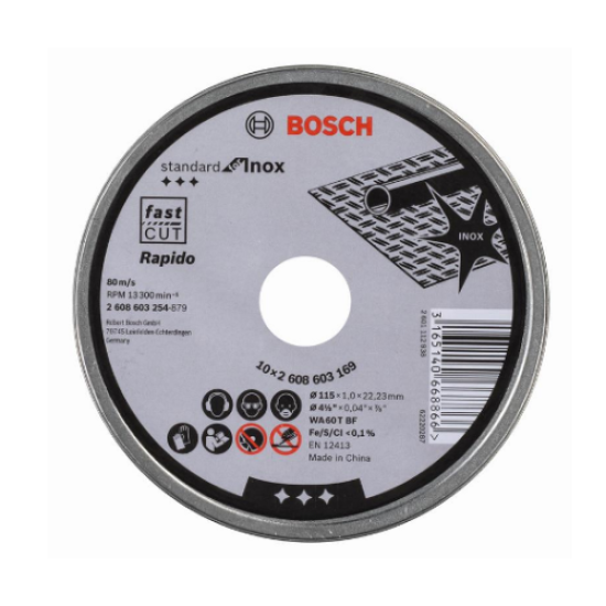 BOSCH Δίσκος κοπής PRO Stainless Steel and Metal 115mm