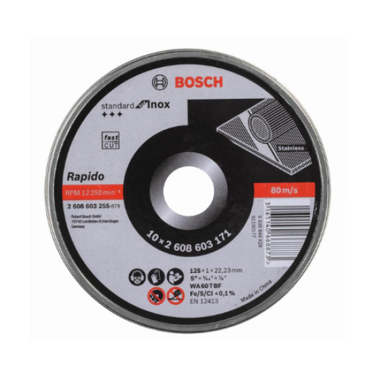 BOSCH Δίσκος κοπής PRO Stainless Steel and Metal 125mm