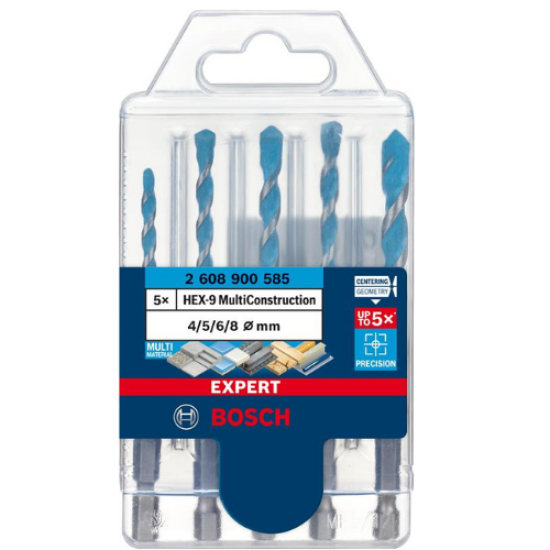 BOSCH Expert Hex-9 Σετ 5 τρυπανιών