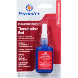 PERMATEX THREADLOCKER PERMANENT STRENGTH RED 10ML