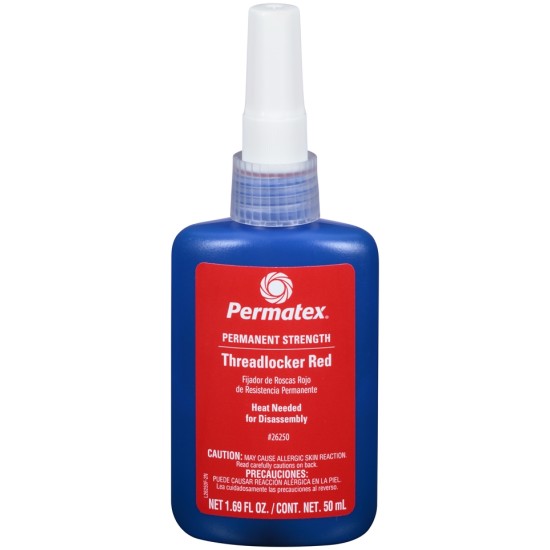 PERMATEX THREADLOCKER PERMANENT STRENGTH RED 50ML