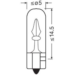 OSRAM ΛΑΜΠΑ ORIGINAL T5 1,2W W2x4,6d 12V OSRAM ΛΑΜΠΑ ORIGINAL T5 1,2W W2x4,6d 12V