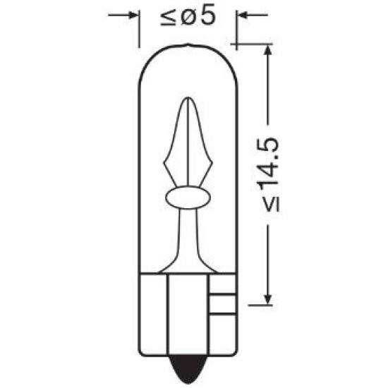 OSRAM ΛΑΜΠΑ ORIGINAL T5 1,2W W2x4,6d 12V