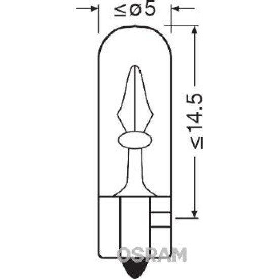 OSRAM ΛΑΜΠΑ ORIGINAL T5 2W W2x4,6d 12V OSRAM ΛΑΜΠΑ ORIGINAL T5 2W W2x4,6d 12V