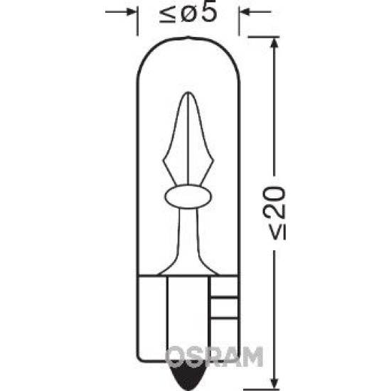 OSRAM ΛΑΜΠΑ ORIGINAL W2,3W 12V OSRAM ΛΑΜΠΑ ORIGINAL W2,3W 12V