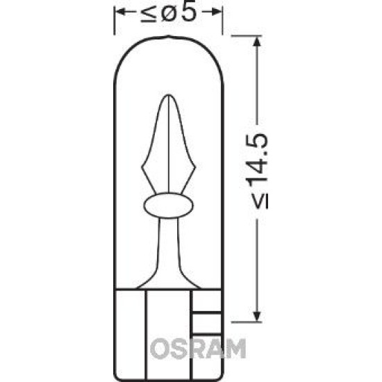 OSRAM ΛΑΜΠΑ ORIGINAL T5 1,2W W2x4,6d 24V OSRAM ΛΑΜΠΑ ORIGINAL T5 1,2W W2x4,6d 24V