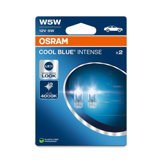 OSRAM ΛΑΜΠΑ COOL BLUE® INTENSE W5W 12V BLI2 ECO OSRAM ΛΑΜΠΑ COOL BLUE® INTENSE W5W 12V BLI2 ECO