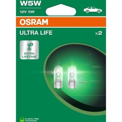 OSRAM ΛΑΜΠΑ ULTRALIFE W5W 12V BLI2 ECO