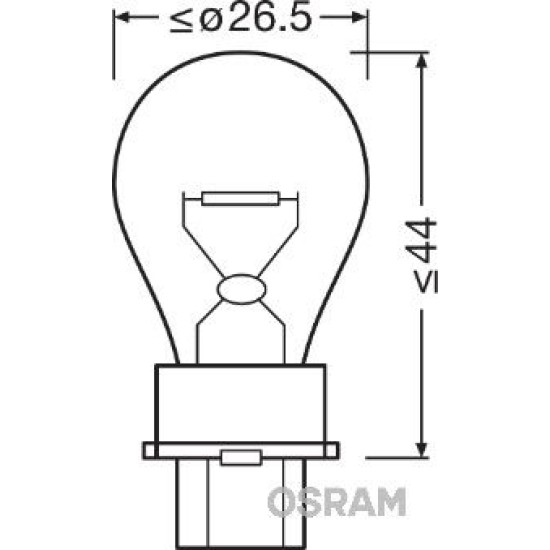 OSRAM ΛΑΜΠΑ ORIGINAL P27W 12V OSRAM ΛΑΜΠΑ ORIGINAL P27W 12V