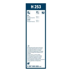 Υαλοκαθαριστήρας Αυτοκινήτου Bosch πίσω H253 3397005828 Υαλοκαθαριστήρας Αυτοκινήτου Bosch πίσω H253 3397005828