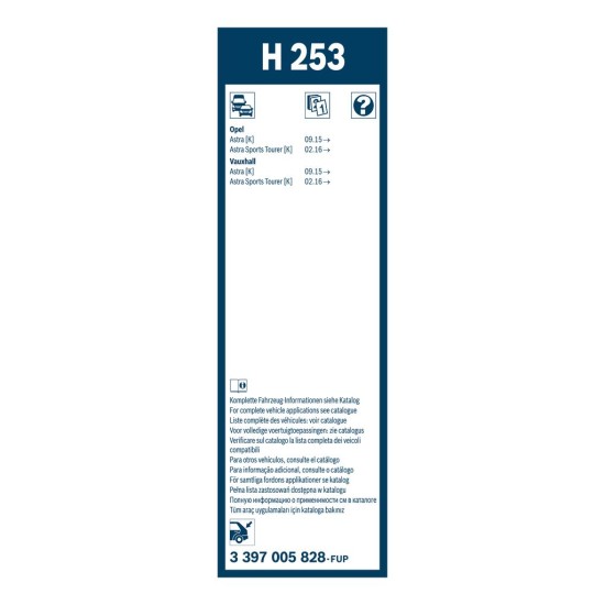 Υαλοκαθαριστήρας Αυτοκινήτου Bosch πίσω H253 3397005828