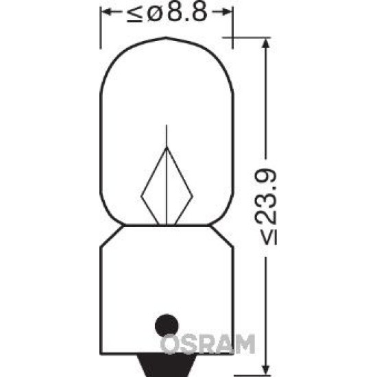 OSRAM ΛΑΜΠΑ ORIGINAL 2W BA9s 12V OSRAM ΛΑΜΠΑ ORIGINAL 2W BA9s 12V