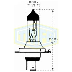 ΛΑΜΠΑ Η4 P43 12V 060/55W +30% TRIFA