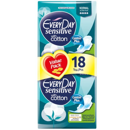 EVERYDAY SENSITIVE ΣΕΡΒΙΕΤΕΣ 18τεμ. - (NORMAL ULTRA PLUS) (0637) EVERYDAY SENSITIVE ΣΕΡΒΙΕΤΕΣ 18τεμ. - (NORMAL ULTRA PLUS) (0637)