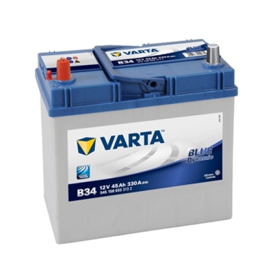 VARTA BLUELINE ΑΡΙΣΤ. ΜΠΑΤΑΡΙΑ Β34 (45Ah/330A) 238x129x227mm VARTA BLUELINE ΑΡΙΣΤ. ΜΠΑΤΑΡΙΑ Β34 (45Ah/330A) 238x129x227mm