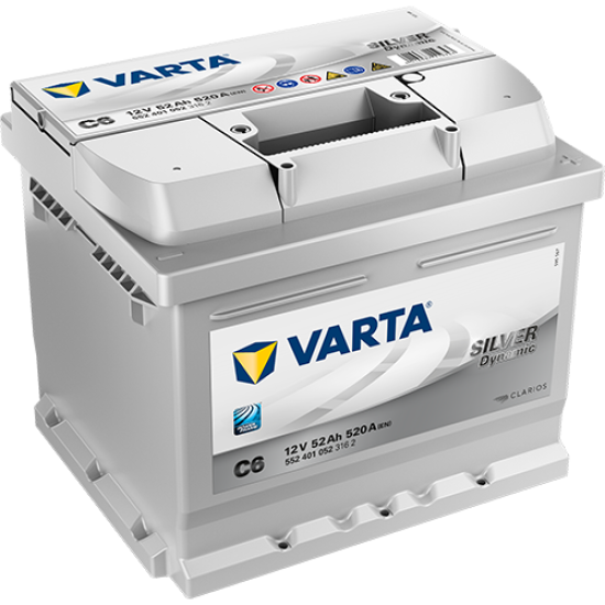 VARTA SILVER dynamic ΔΕΞ. ΜΠΑΤΑΡΙΕΣ C6 (52Ah/520A) 207x175x175 VARTA SILVER dynamic ΔΕΞ. ΜΠΑΤΑΡΙΕΣ C6 (52Ah/520A) 207x175x175