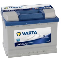 VARTA BLUELINE ΑΡΙΣΤ. ΜΠΑΤΑΡΙΑ D43 (60Ah/540A) 242x175x190mm VARTA BLUELINE ΑΡΙΣΤ. ΜΠΑΤΑΡΙΑ D43 (60Ah/540A) 242x175x190mm