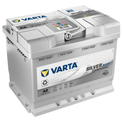 VARTA SILVER dynamic AGM START-STOP A8 (60Ah/680A) 242x175x190mm VARTA SILVER dynamic AGM START-STOP A8 (60Ah/680A) 242x175x190mm