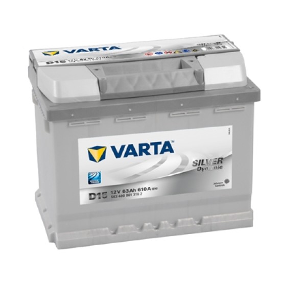 VARTA SILVERLINE ΔΕΞ. ΜΠΑΤΑΡΙΑ D15 (63Ah/610A) 242x175x190mm VARTA SILVERLINE ΔΕΞ. ΜΠΑΤΑΡΙΑ D15 (63Ah/610A) 242x175x190mm