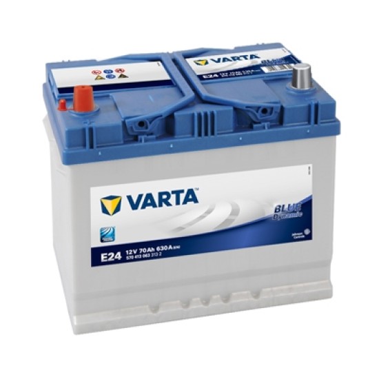 VARTA BLUELINE ΑΡΙΣΤ. ΜΠΑΤΑΡΙΑ E24 (70Ah/630A) 261x175x220mm VARTA BLUELINE ΑΡΙΣΤ. ΜΠΑΤΑΡΙΑ E24 (70Ah/630A) 261x175x220mm