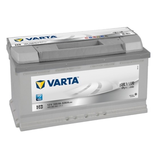 VARTA SILVERLINE ΔΕΞ. ΜΠΑΤΑΡΙΑ H3 (100Ah/830A) 353x175x190mm VARTA SILVERLINE ΔΕΞ. ΜΠΑΤΑΡΙΑ H3 (100Ah/830A) 353x175x190mm